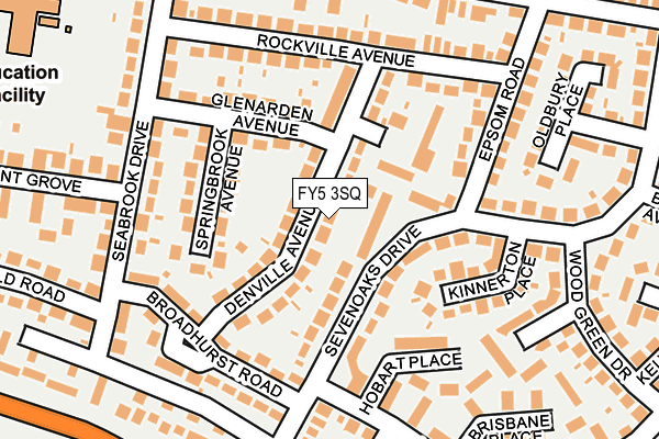 FY5 3SQ map - OS OpenMap – Local (Ordnance Survey)
