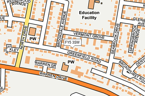 FY5 3SW map - OS OpenMap – Local (Ordnance Survey)