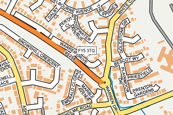 FY5 3TQ map - OS OpenMap – Local (Ordnance Survey)