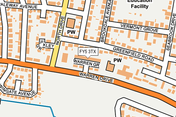 FY5 3TX map - OS OpenMap – Local (Ordnance Survey)