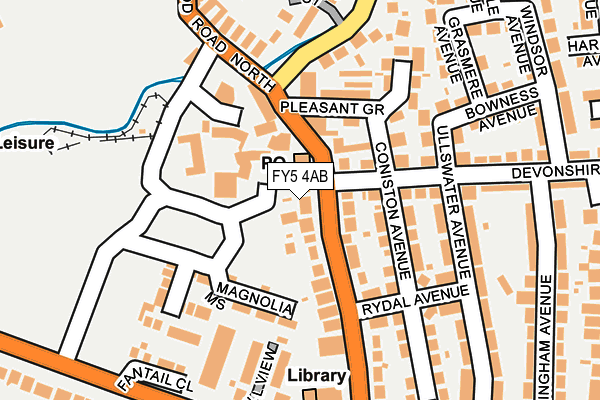 FY5 4AB map - OS OpenMap – Local (Ordnance Survey)