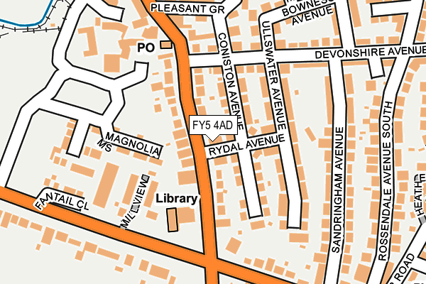 FY5 4AD map - OS OpenMap – Local (Ordnance Survey)