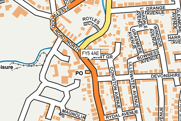 FY5 4AE map - OS OpenMap – Local (Ordnance Survey)