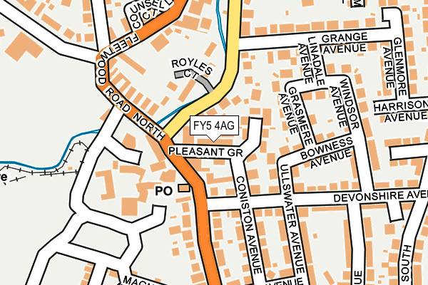 FY5 4AG map - OS OpenMap – Local (Ordnance Survey)