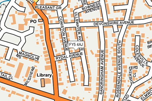 FY5 4AJ map - OS OpenMap – Local (Ordnance Survey)