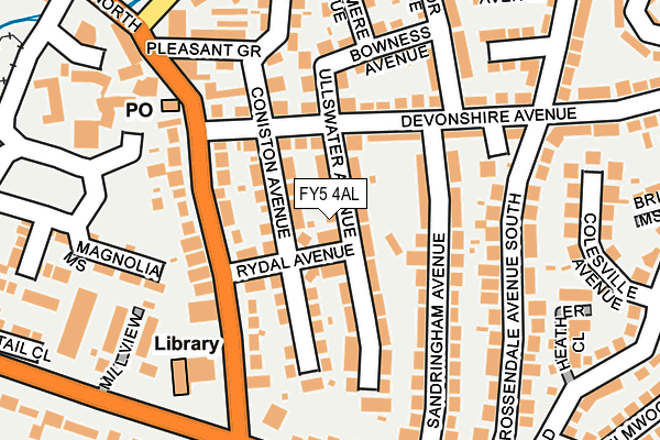 FY5 4AL map - OS OpenMap – Local (Ordnance Survey)
