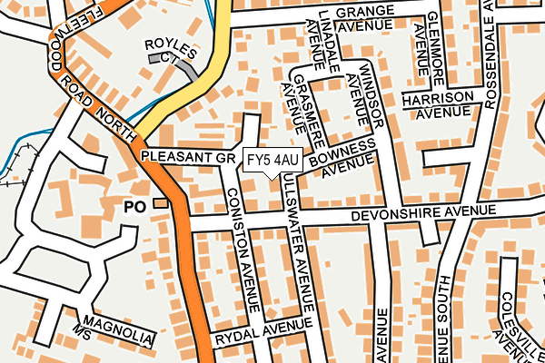 FY5 4AU map - OS OpenMap – Local (Ordnance Survey)