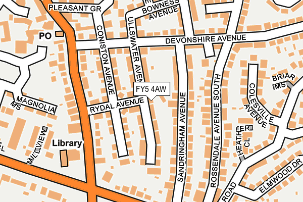 FY5 4AW map - OS OpenMap – Local (Ordnance Survey)