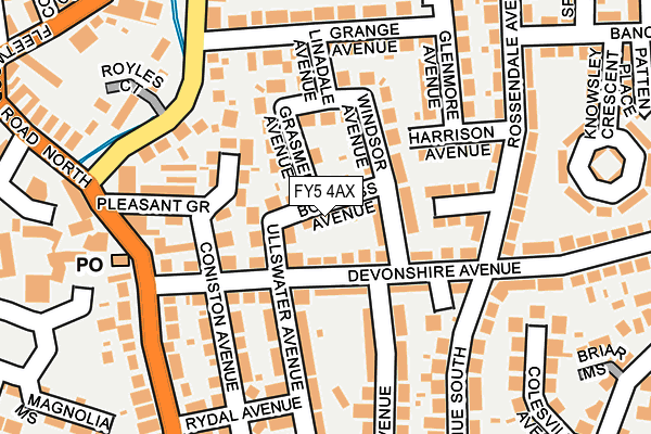 FY5 4AX map - OS OpenMap – Local (Ordnance Survey)