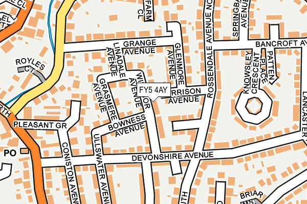 FY5 4AY map - OS OpenMap – Local (Ordnance Survey)
