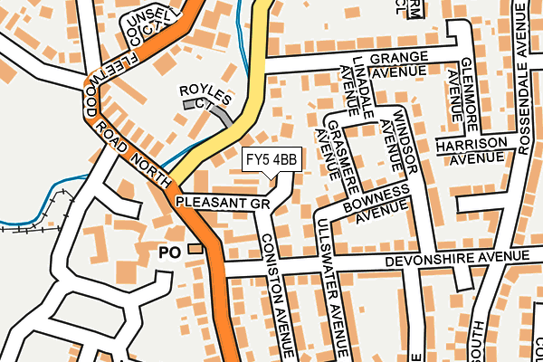 FY5 4BB map - OS OpenMap – Local (Ordnance Survey)
