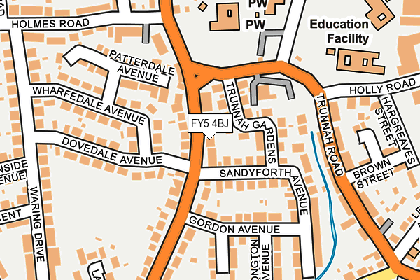 FY5 4BJ map - OS OpenMap – Local (Ordnance Survey)