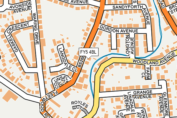 FY5 4BL map - OS OpenMap – Local (Ordnance Survey)