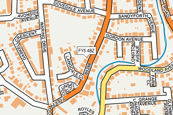 FY5 4BZ map - OS OpenMap – Local (Ordnance Survey)