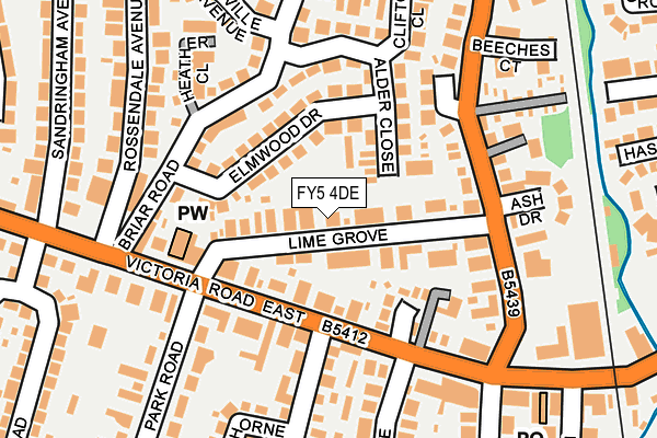 FY5 4DE map - OS OpenMap – Local (Ordnance Survey)