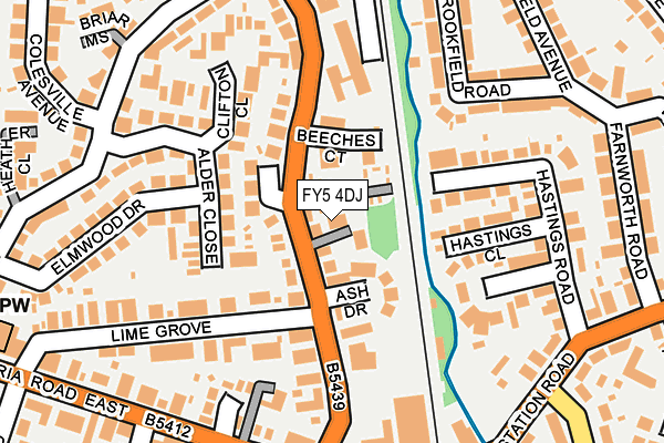 FY5 4DJ map - OS OpenMap – Local (Ordnance Survey)