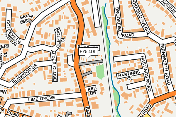 FY5 4DL map - OS OpenMap – Local (Ordnance Survey)