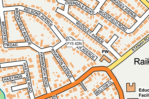 FY5 4DN map - OS OpenMap – Local (Ordnance Survey)
