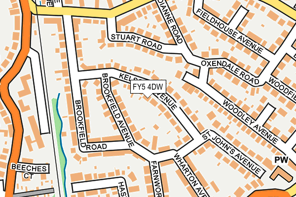 FY5 4DW map - OS OpenMap – Local (Ordnance Survey)