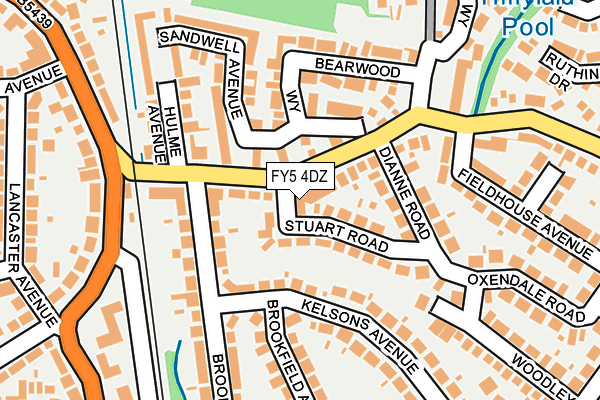 FY5 4DZ map - OS OpenMap – Local (Ordnance Survey)