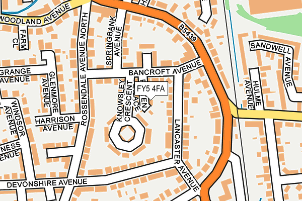 FY5 4FA map - OS OpenMap – Local (Ordnance Survey)