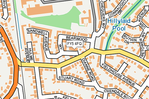 FY5 4FQ map - OS OpenMap – Local (Ordnance Survey)