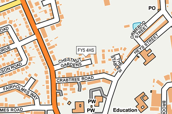 FY5 4HS map - OS OpenMap – Local (Ordnance Survey)