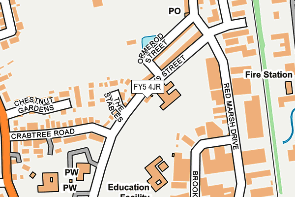 FY5 4JR map - OS OpenMap – Local (Ordnance Survey)