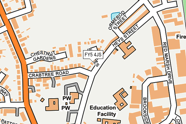 FY5 4JS map - OS OpenMap – Local (Ordnance Survey)