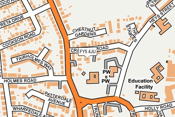 FY5 4JU map - OS OpenMap – Local (Ordnance Survey)