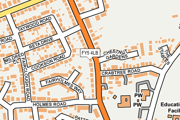 FY5 4LB map - OS OpenMap – Local (Ordnance Survey)