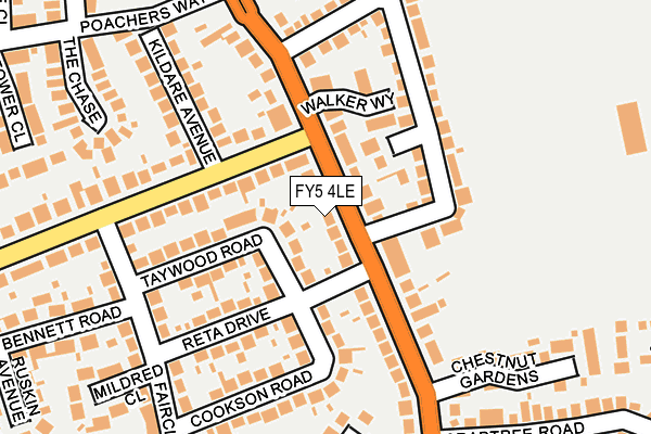 FY5 4LE map - OS OpenMap – Local (Ordnance Survey)