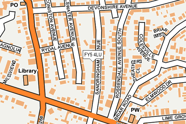 FY5 4LU map - OS OpenMap – Local (Ordnance Survey)