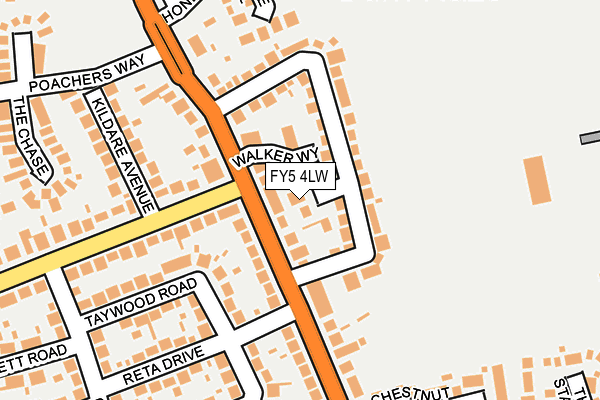 FY5 4LW map - OS OpenMap – Local (Ordnance Survey)