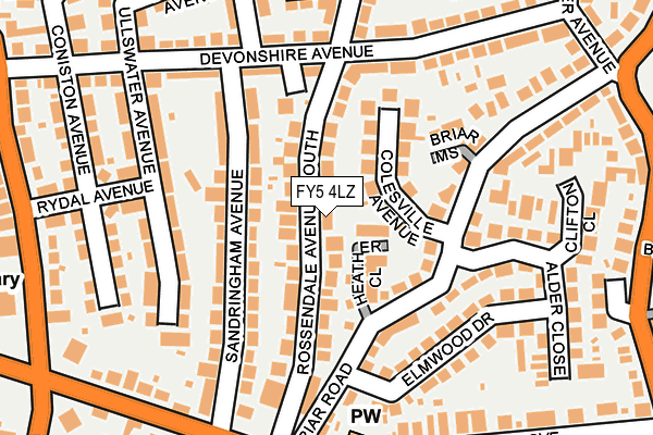 FY5 4LZ map - OS OpenMap – Local (Ordnance Survey)