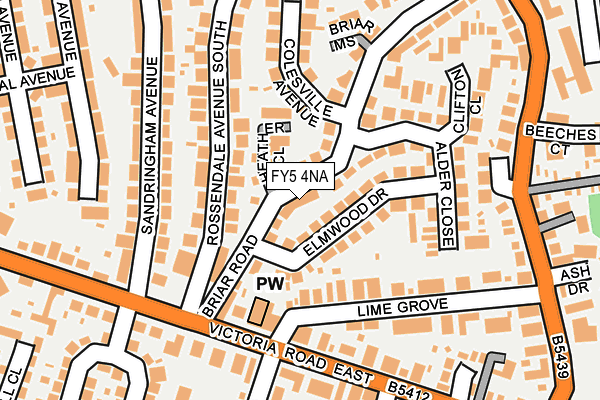FY5 4NA map - OS OpenMap – Local (Ordnance Survey)