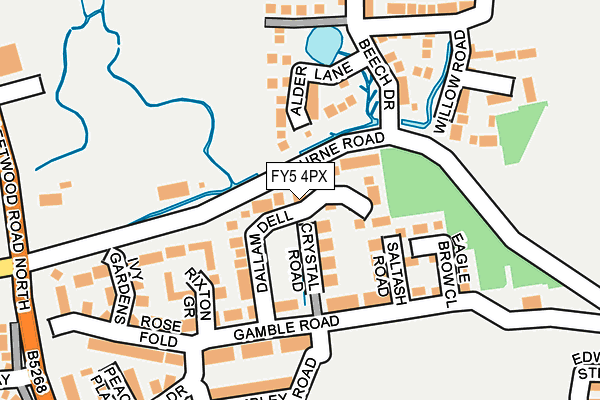 FY5 4PX map - OS OpenMap – Local (Ordnance Survey)
