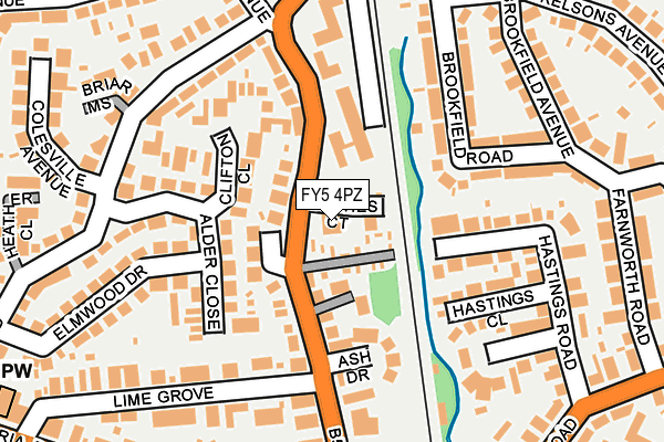 FY5 4PZ map - OS OpenMap – Local (Ordnance Survey)