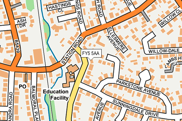 FY5 5AA map - OS OpenMap – Local (Ordnance Survey)