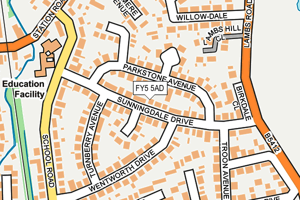 FY5 5AD map - OS OpenMap – Local (Ordnance Survey)