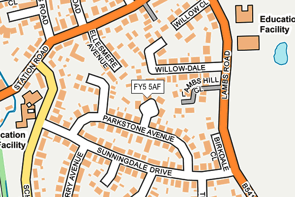 FY5 5AF map - OS OpenMap – Local (Ordnance Survey)