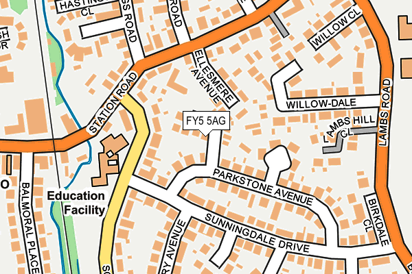 FY5 5AG map - OS OpenMap – Local (Ordnance Survey)