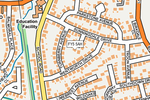 FY5 5AH map - OS OpenMap – Local (Ordnance Survey)