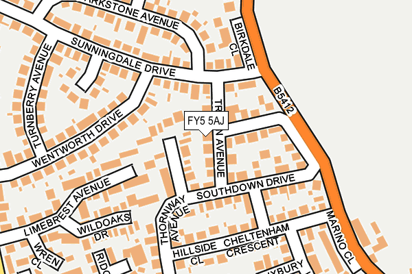 FY5 5AJ map - OS OpenMap – Local (Ordnance Survey)