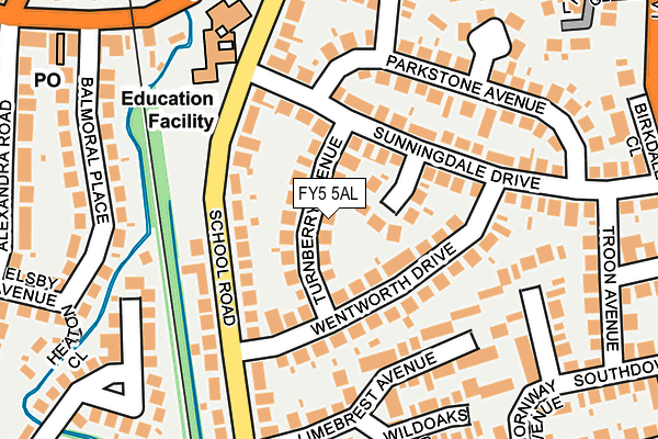 FY5 5AL map - OS OpenMap – Local (Ordnance Survey)