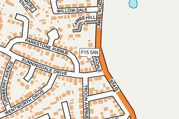 FY5 5AN map - OS OpenMap – Local (Ordnance Survey)