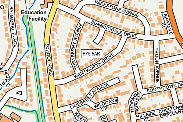 FY5 5AR map - OS OpenMap – Local (Ordnance Survey)