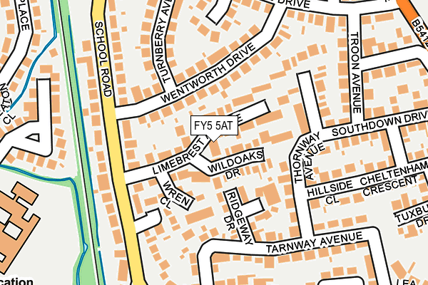 FY5 5AT map - OS OpenMap – Local (Ordnance Survey)