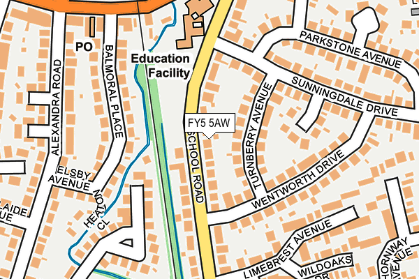 FY5 5AW map - OS OpenMap – Local (Ordnance Survey)