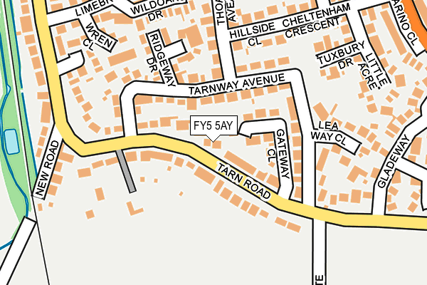 FY5 5AY map - OS OpenMap – Local (Ordnance Survey)